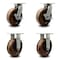 Service Caster 12 Inch Heavy Duty High Temp Phenolic Caster Swivel Lock and Brake 2 Rigid, 2PK SCC-KP92S1230-PHRHT-SLB-BSL-2-R-2 - alternate 1